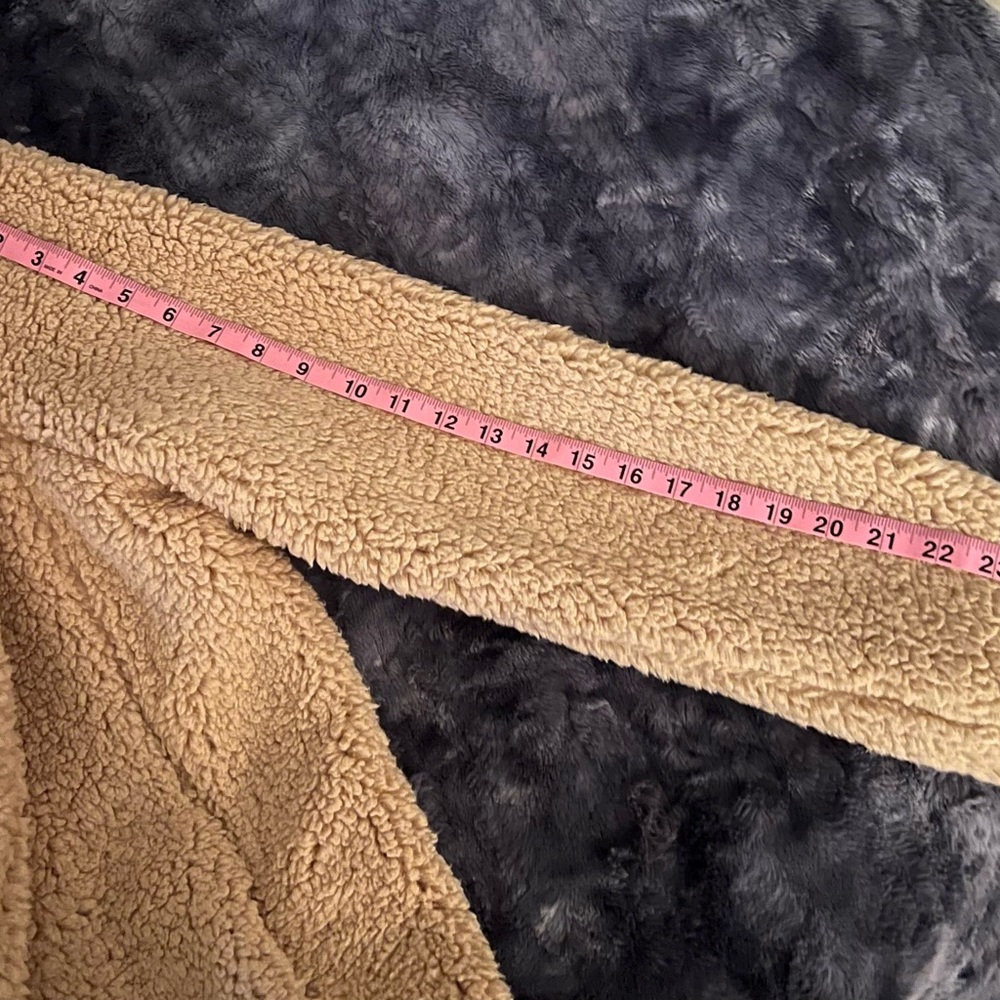 Torrid, Sherpa coat, tan, soft, Torrid size 00, straight size M/L - Picture 3 of 6